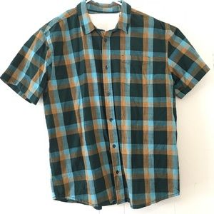 Prana Mens XL Organic Cotton Button Up Shirt